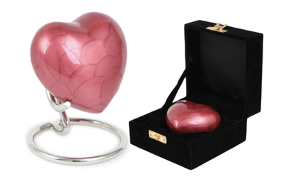 Red/Pink/White Keepsake Heart Urn
