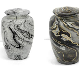marble porcelain urn grey